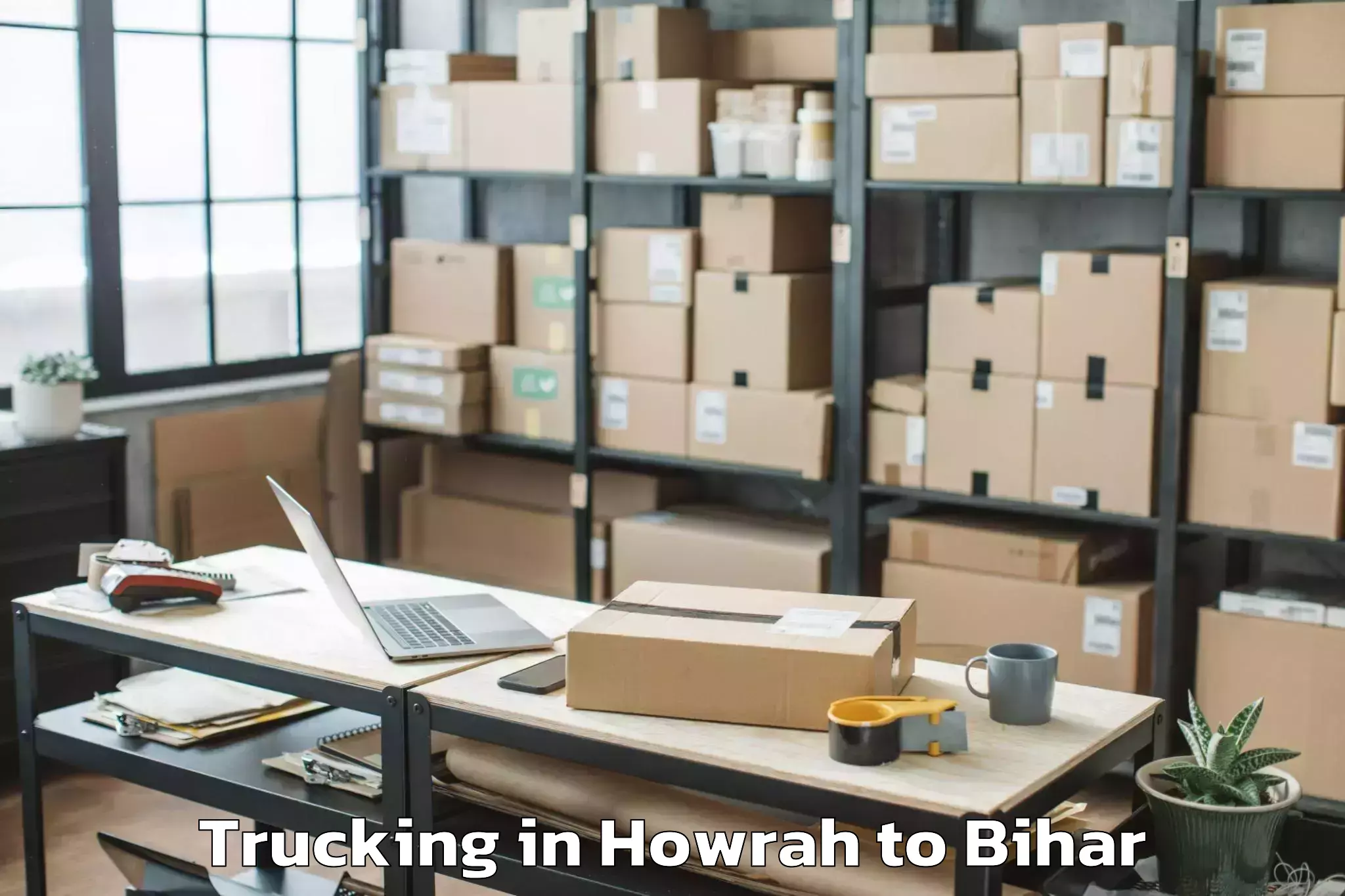 Book Howrah to Mansurchak Trucking Online